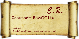 Czettner Rozália névjegykártya